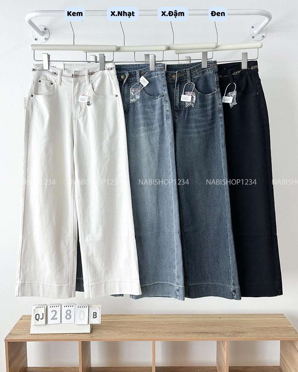 Quần Jean Số 280-B 6827 NL OS Đai Thêu