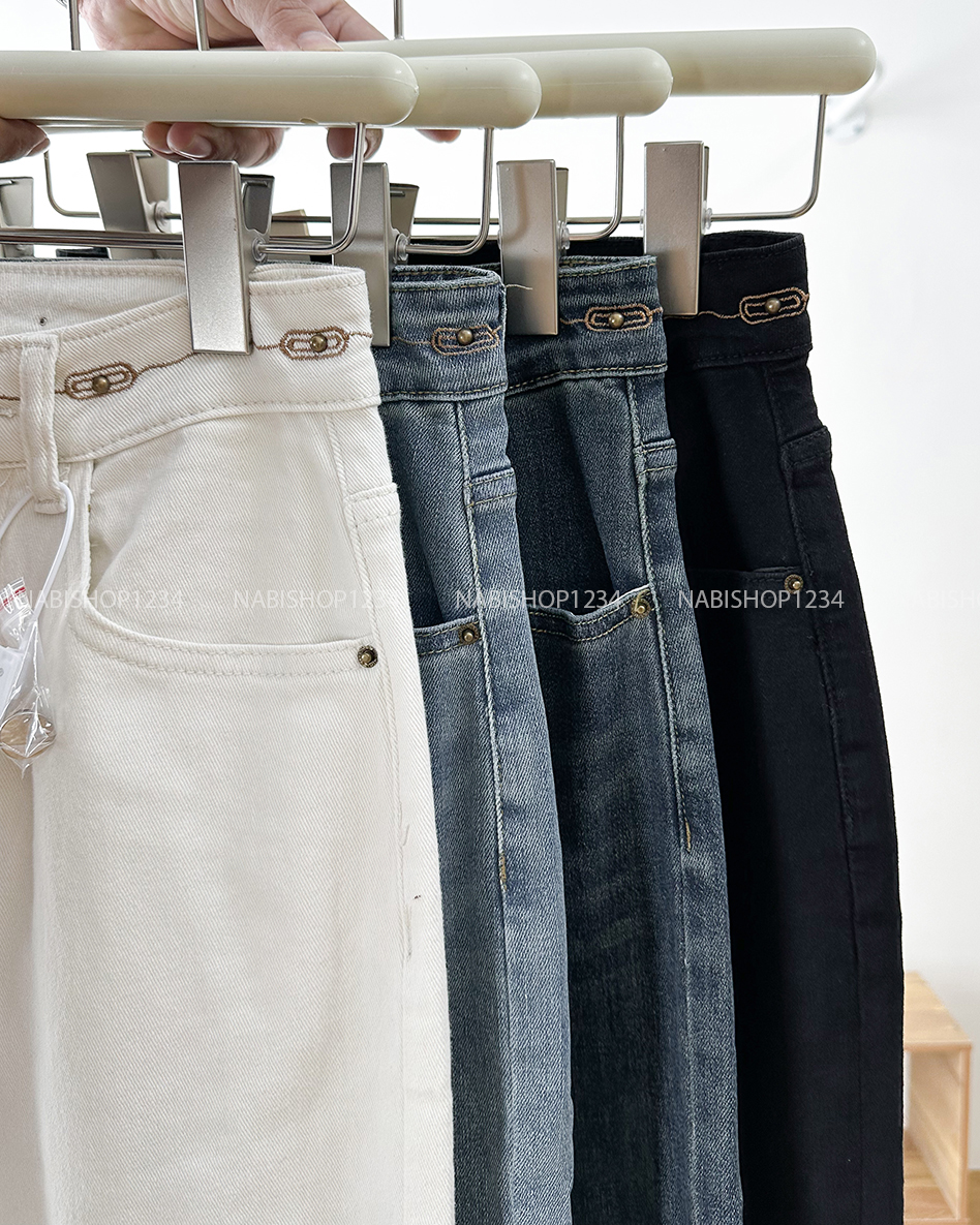 Quần Jean Số 280-B 6827 NL OS Đai Thêu