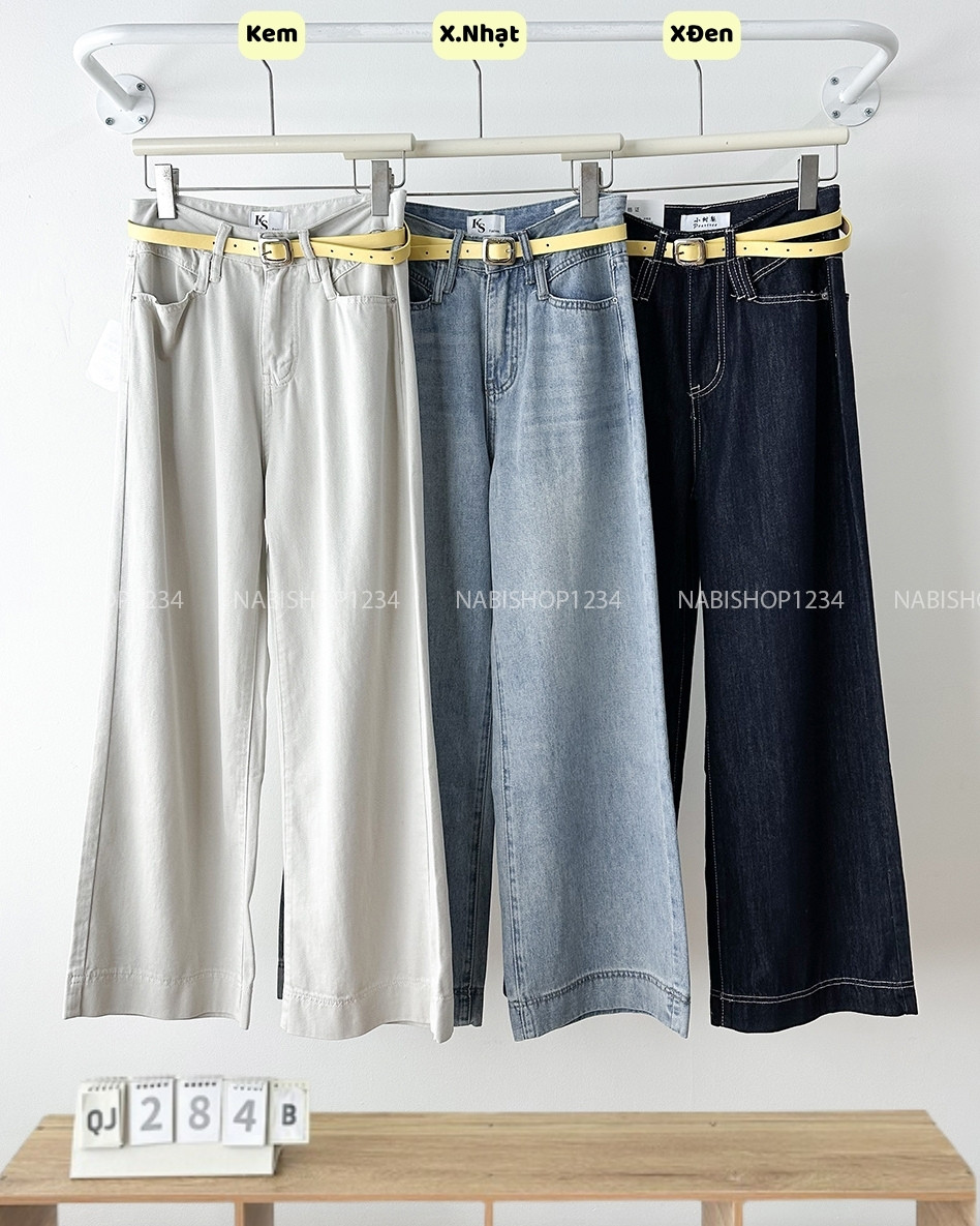 Quần Jean Số 284-B 811 OS Thêu Hoa+Nịt