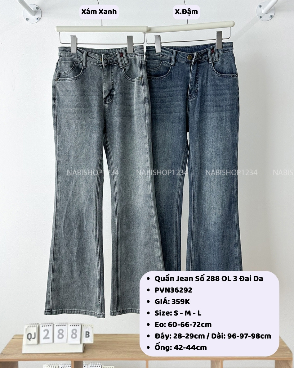 Quần Jean Số 288-B 3368 OL 3 Đai Da