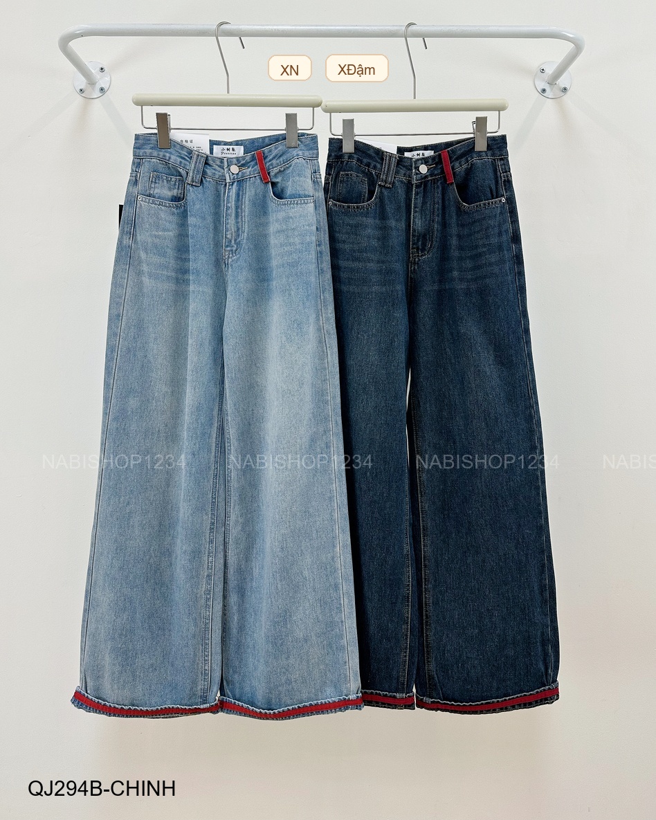 Quần Jean Số 294-B 1017 OS Lai Viền Đỏ