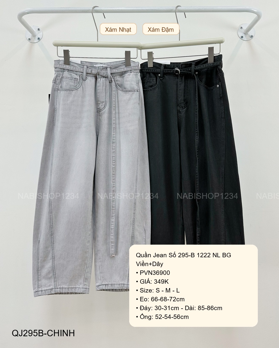 Quần Jean Số 295-B 1222 NL BG Viền+Dây