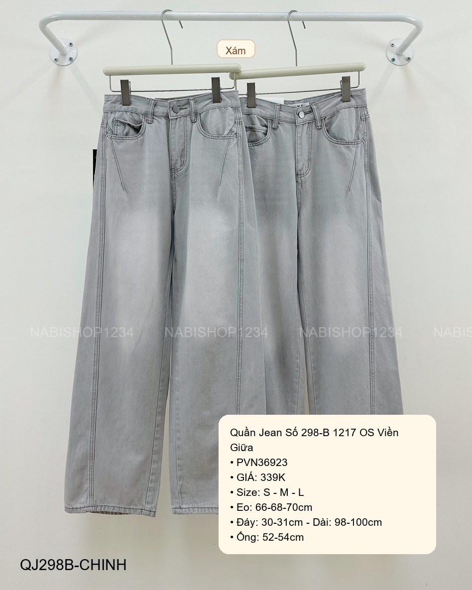 Quần Jean Số 298-B 1217 OS Viền Giữa