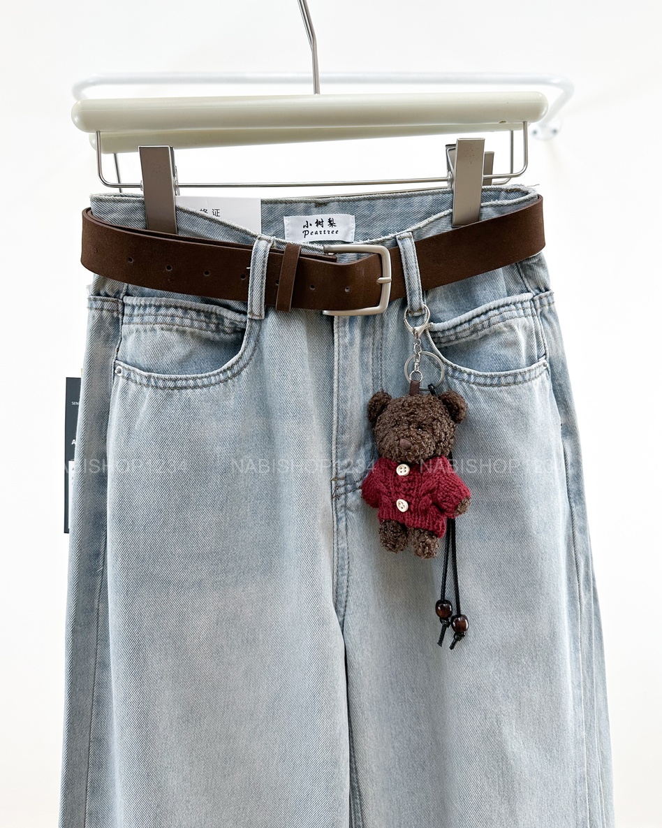 Quần Jean Số 304-B 13001 OR Trơn+Nịt Gấu