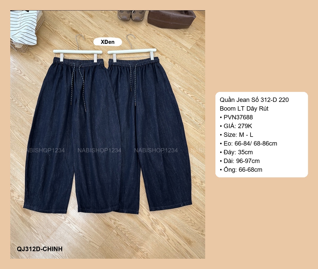 Quần Jean Số 312-D 220 Boom LT Dây Rút