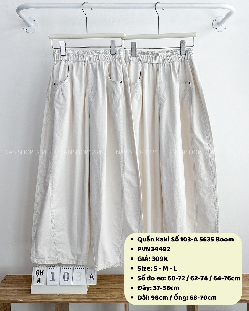 Quần Kaki Số 103-A 5635 BG Boom Túi Giữa