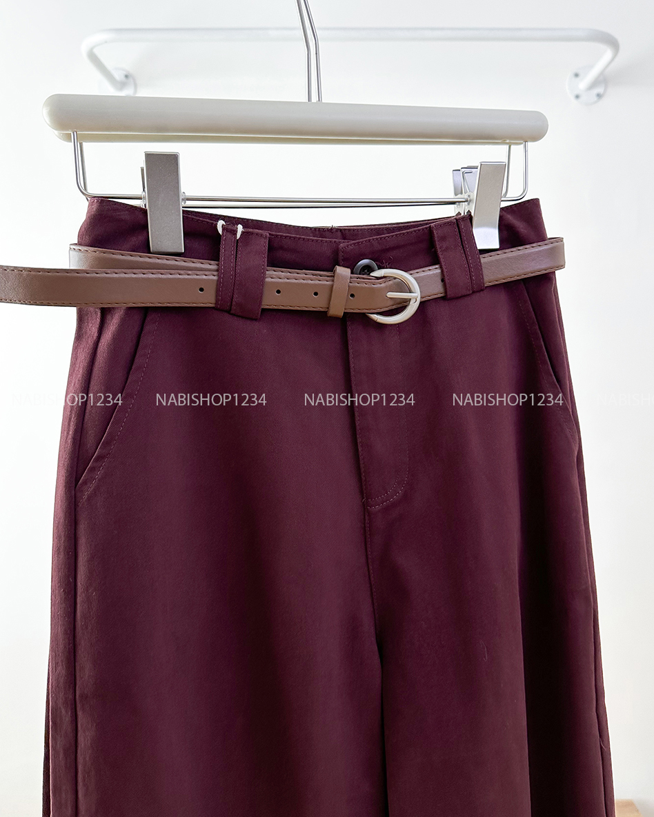 Quần Kaki Số 114-M 25082 OR 2 Đai + Nịt