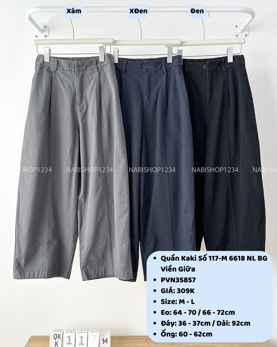 Quần Kaki Số 117-M 6618 NL BG Viền Giữa