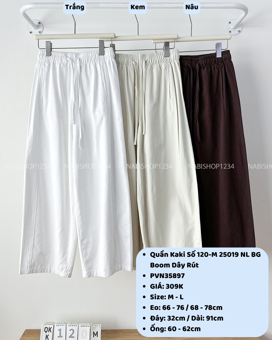 Quần Kaki Số 120-M 25019 NL BG Boom Dây Rút