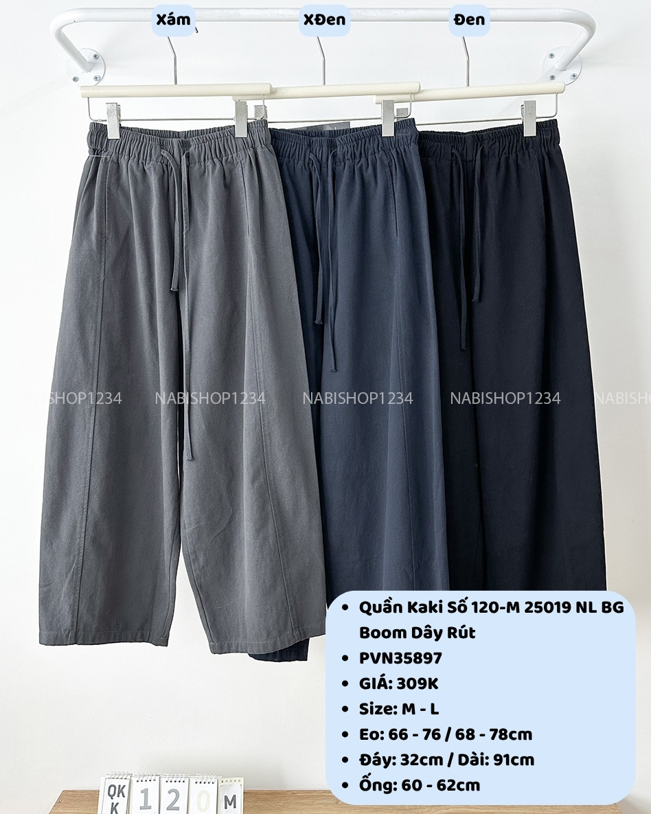 Quần Kaki Số 120-M 25019 NL BG Boom Dây Rút