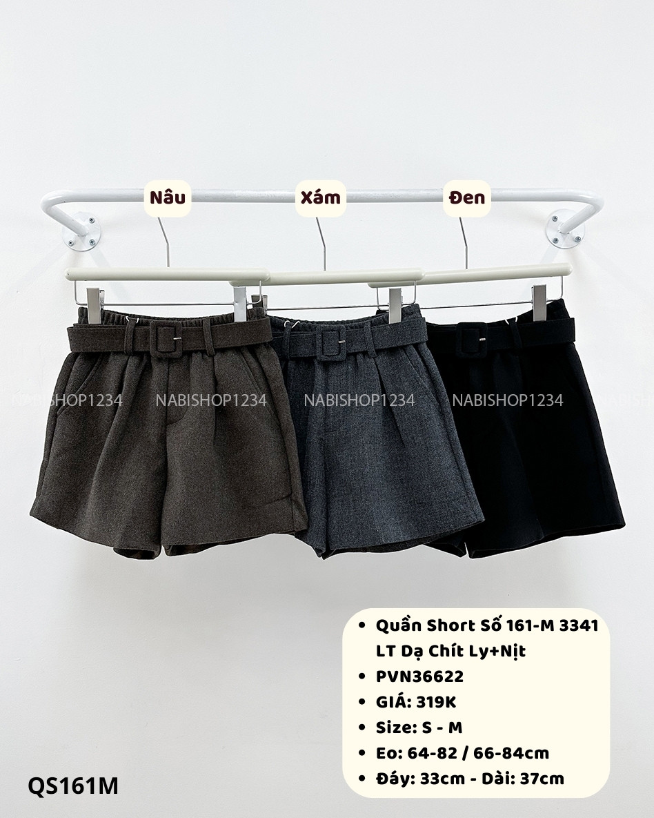Quần Short Số 161-M 3341 LT Dạ Chít Ly+Nịt