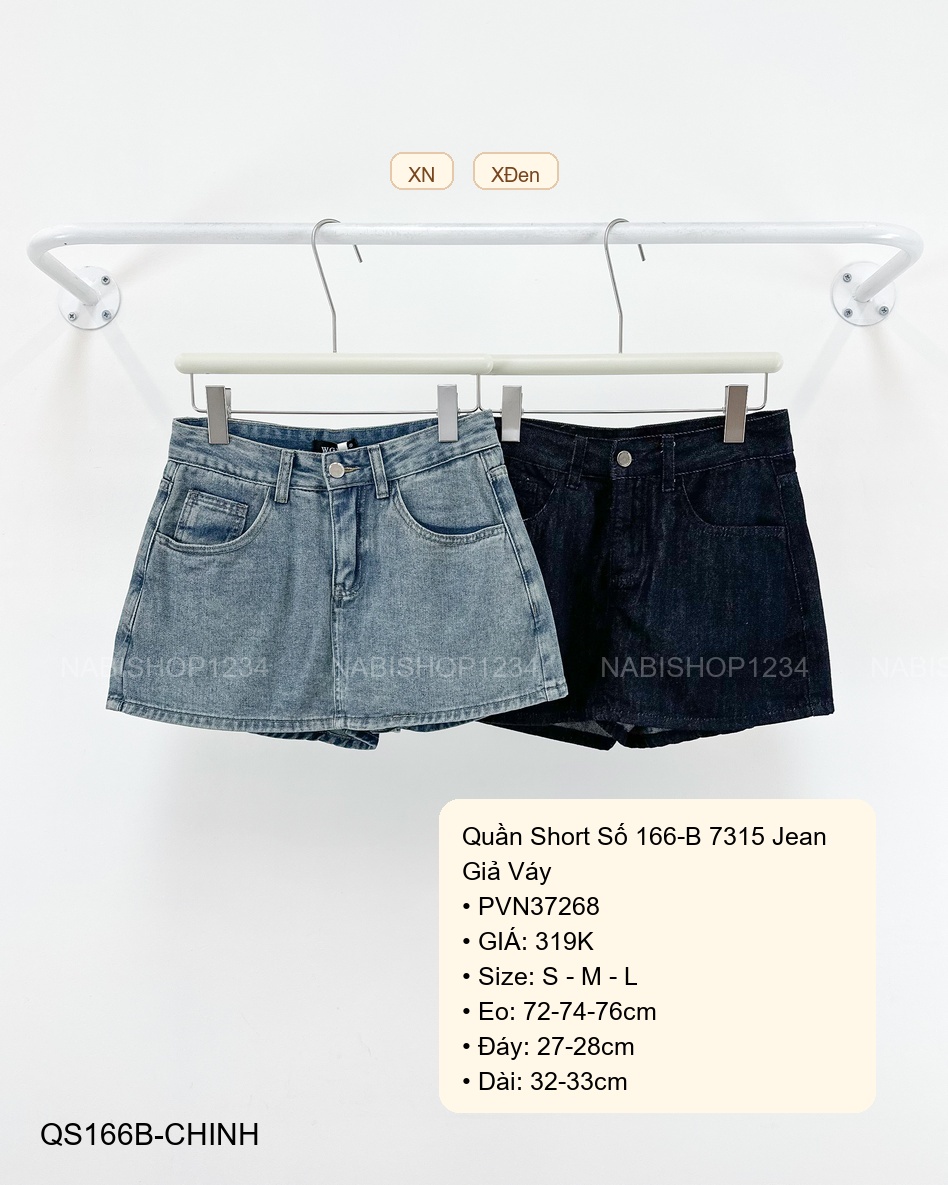 Quần Short Số 166-B 7315 Jean Giả Váy