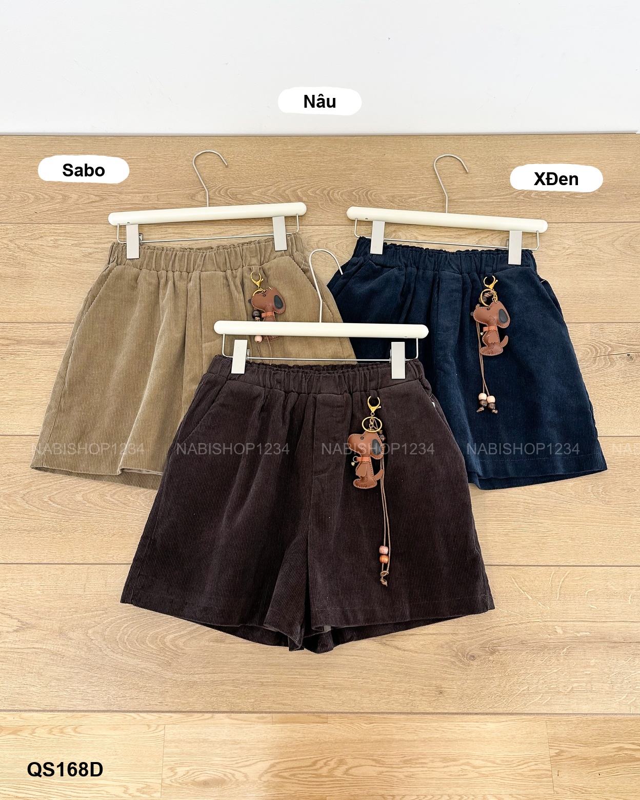 Quần Short Số 168-D 8180 LT Gân+MK Cún