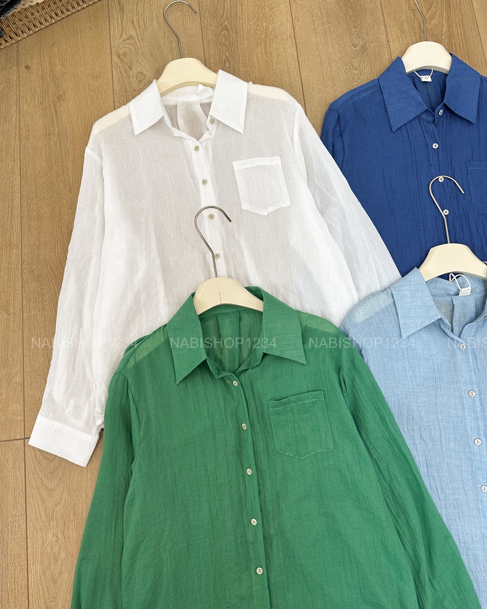 S20 Áo Sơ Mi Số 321-D 6038 TD Đũi Trơn