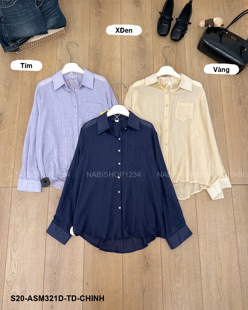S20 Áo Sơ Mi Số 321-D 6038 TD Đũi Trơn