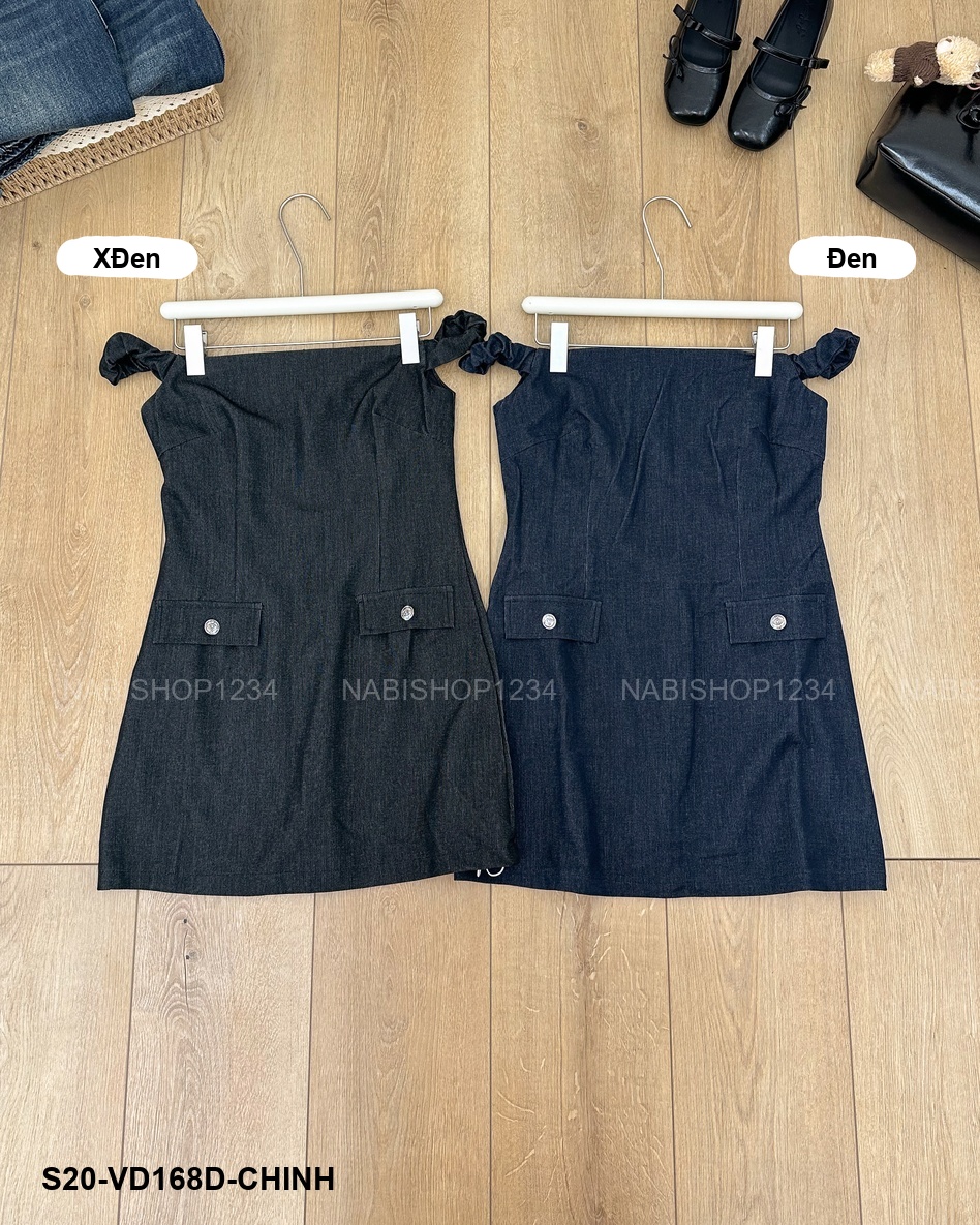 S20 Váy Số 168-D 3842 Rớt Vai Túi Nắp