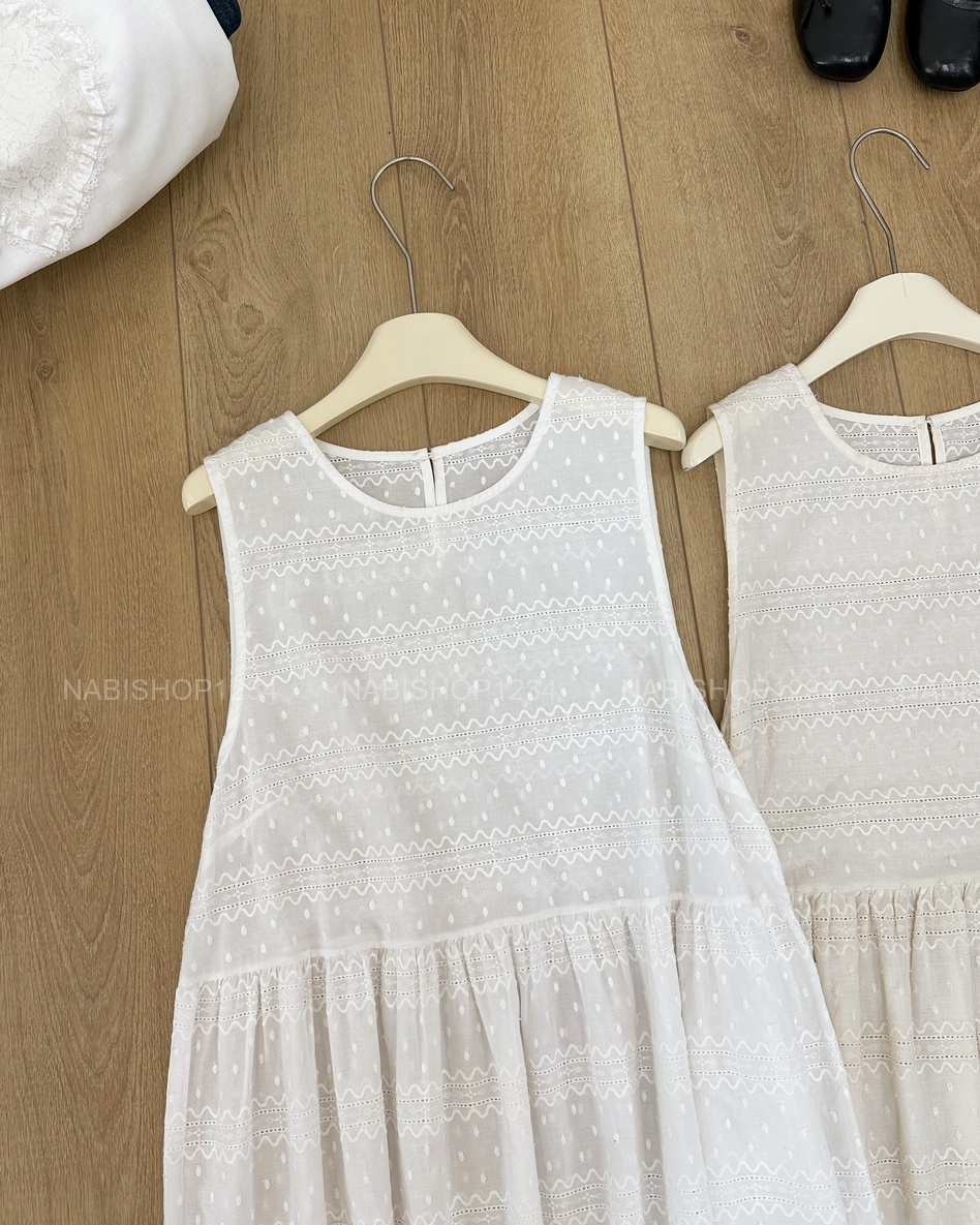 S30 Váy Số 158-D 1839 Thô Thêu Sát Nách