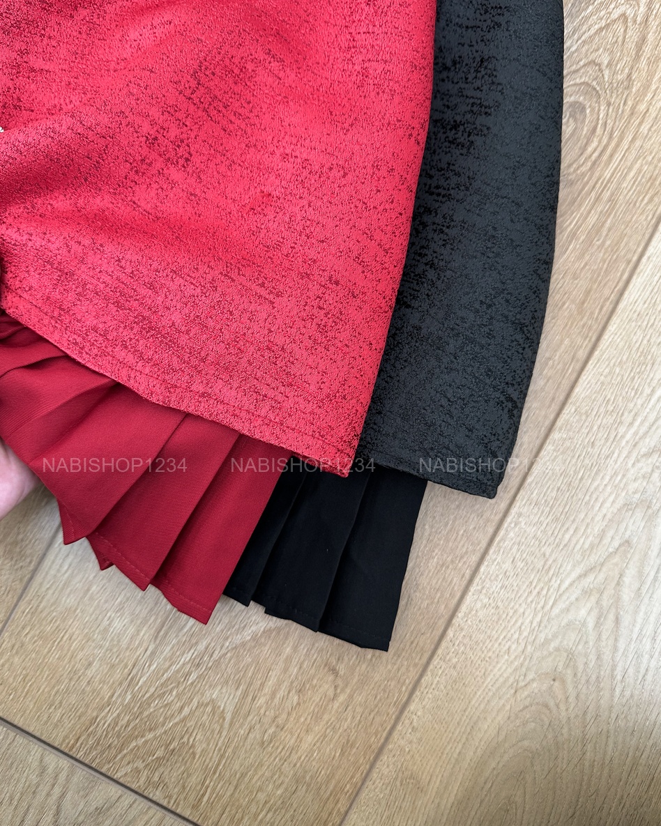 S50 Váy Số 55- X Xếp Ngực Đính Nơ 68/75