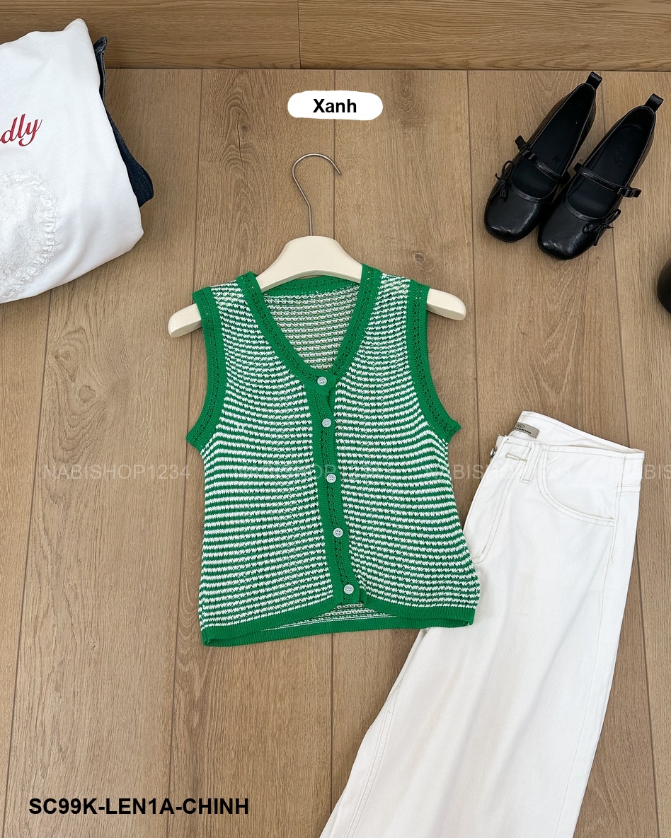 SC99K Áo Len Số 1-A Gile Len Móc 80x43