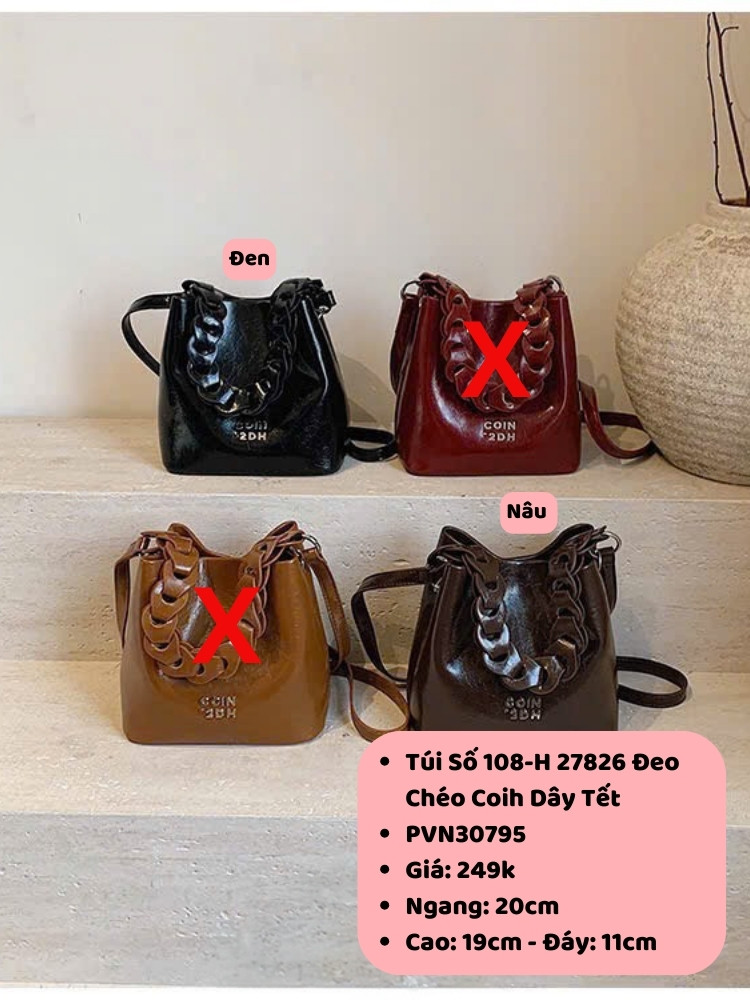 Túi Số 108-H 27826 Đeo Chéo Coih Dây Tết