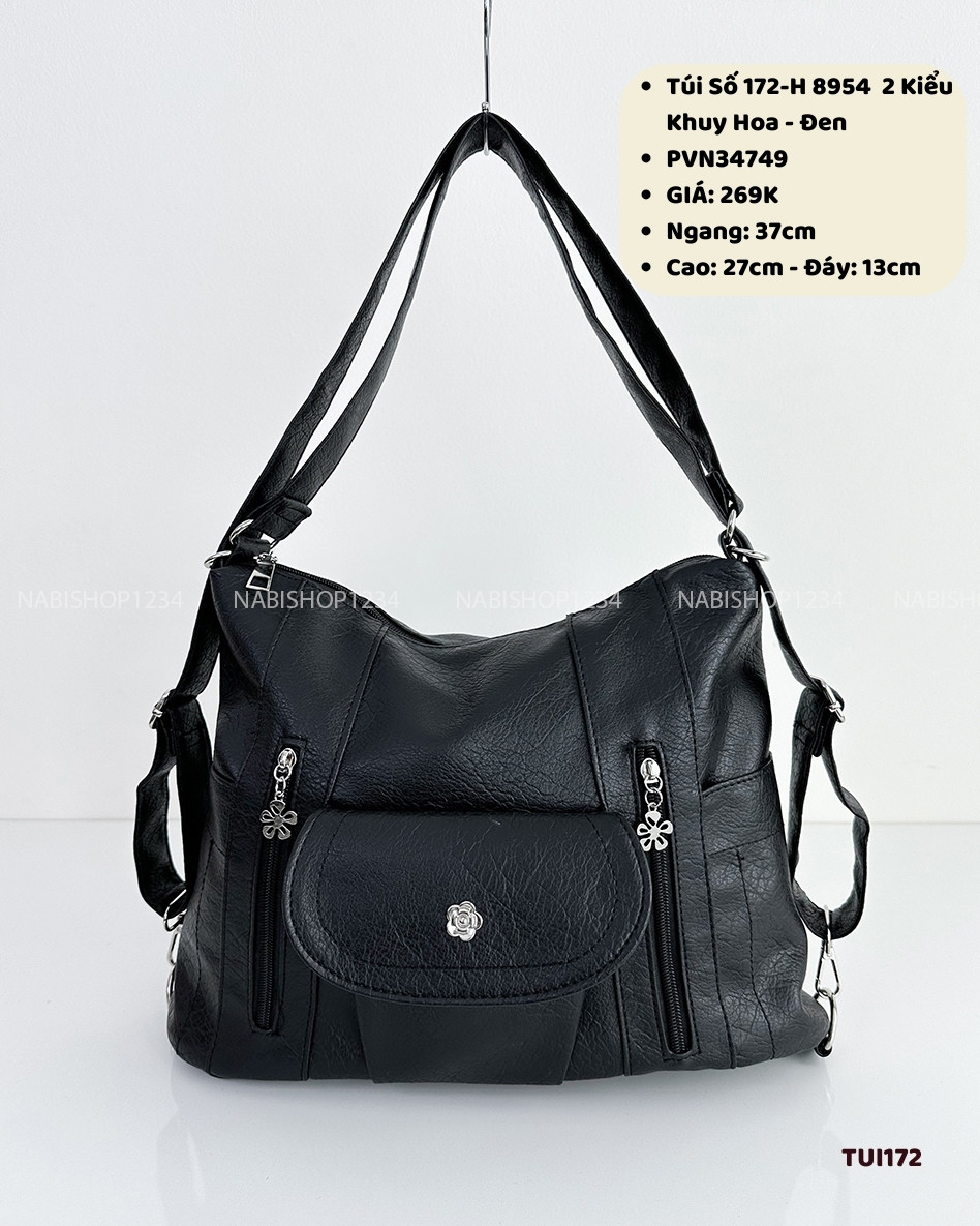 Túi Số 172-H 8954 Da 2 Kiểu Khuy Hoa
