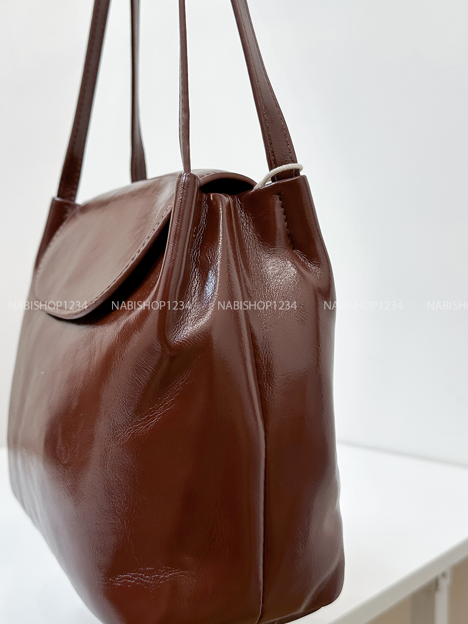 Túi Số 175-E 9916 Da 2 Dây Trơn Nắp Gập