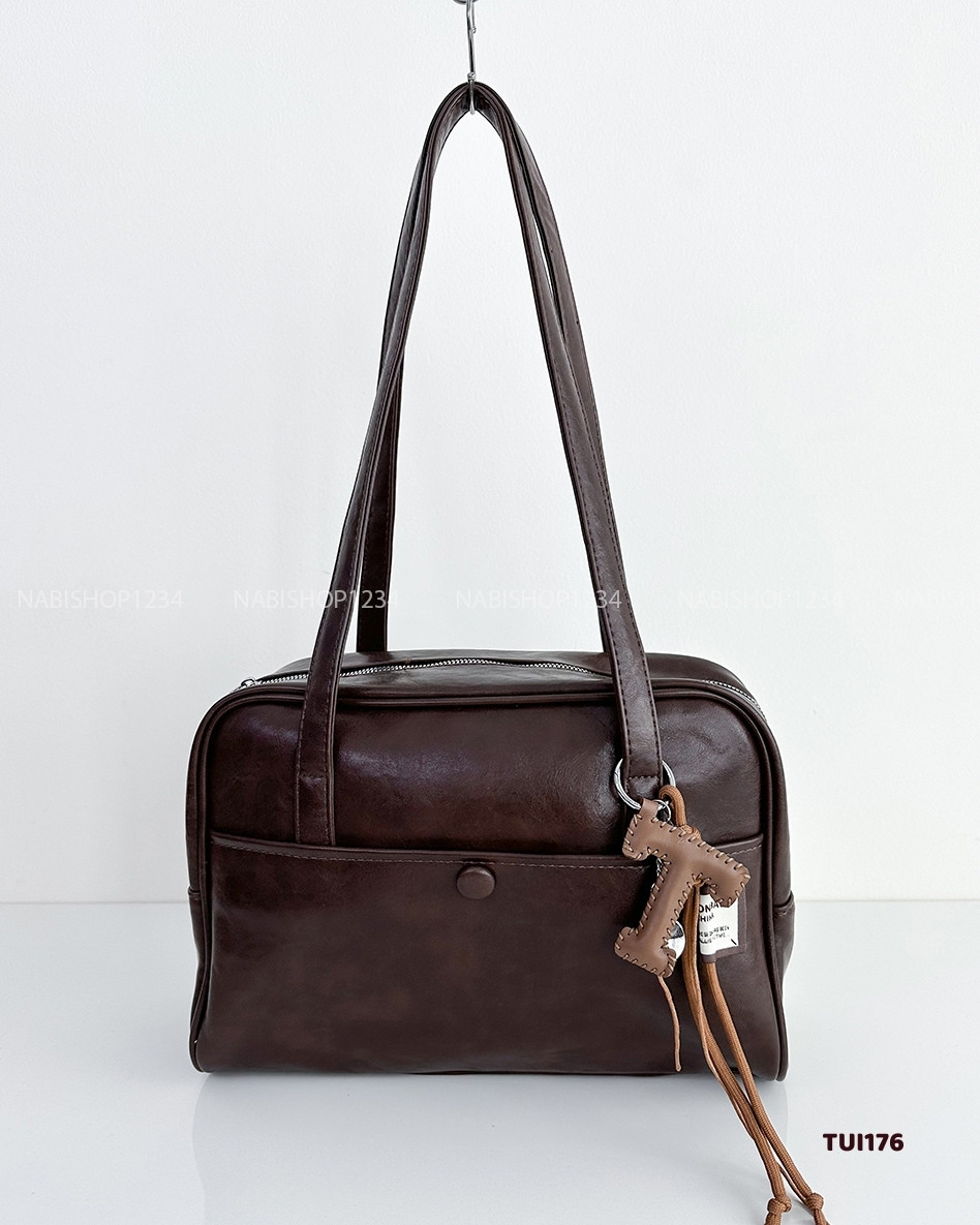 Túi Số 176-H 6532 Hộp Da Đeo Vai + MK Chữ T