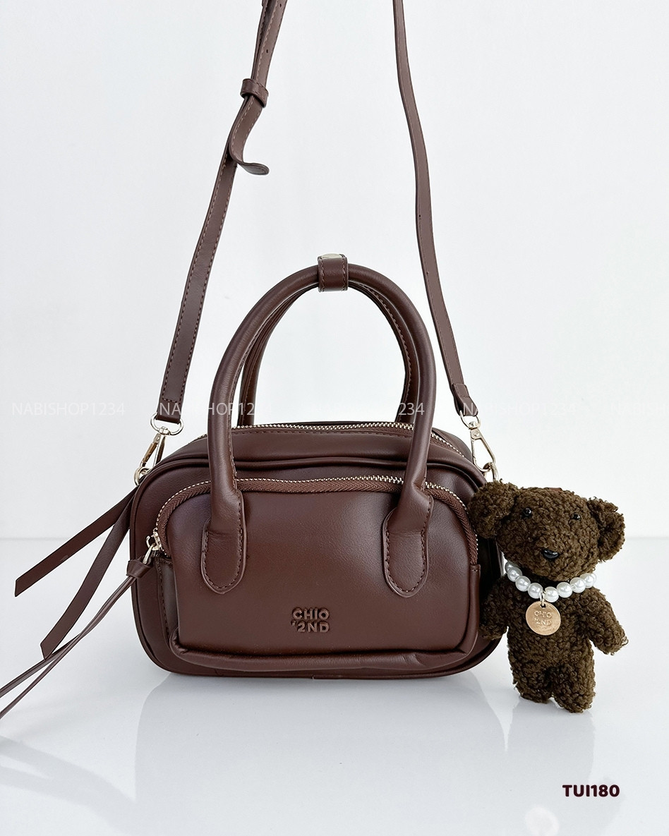 Túi Số 180-H Đeo Chéo Da Chio + MK Gấu