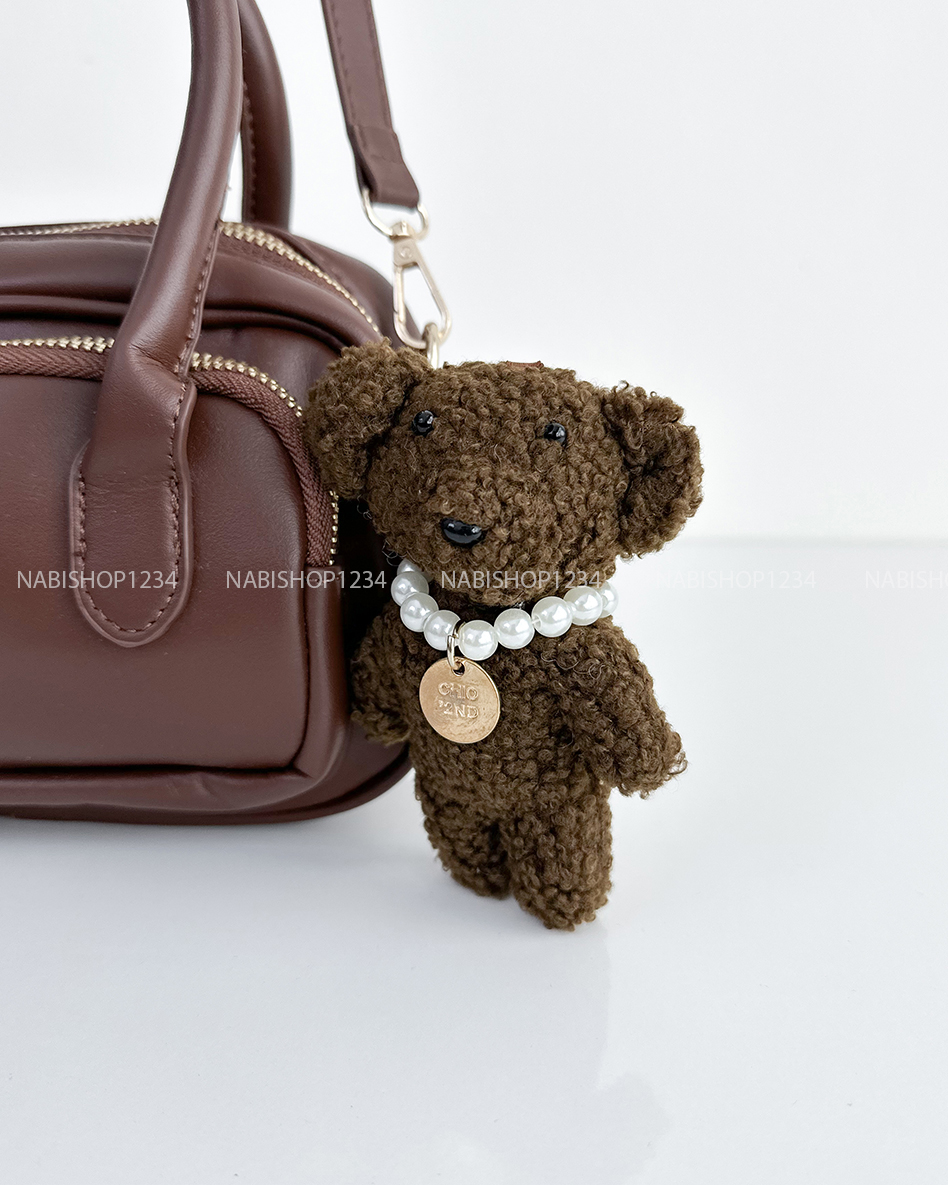 Túi Số 180-H Đeo Chéo Da Chio + MK Gấu