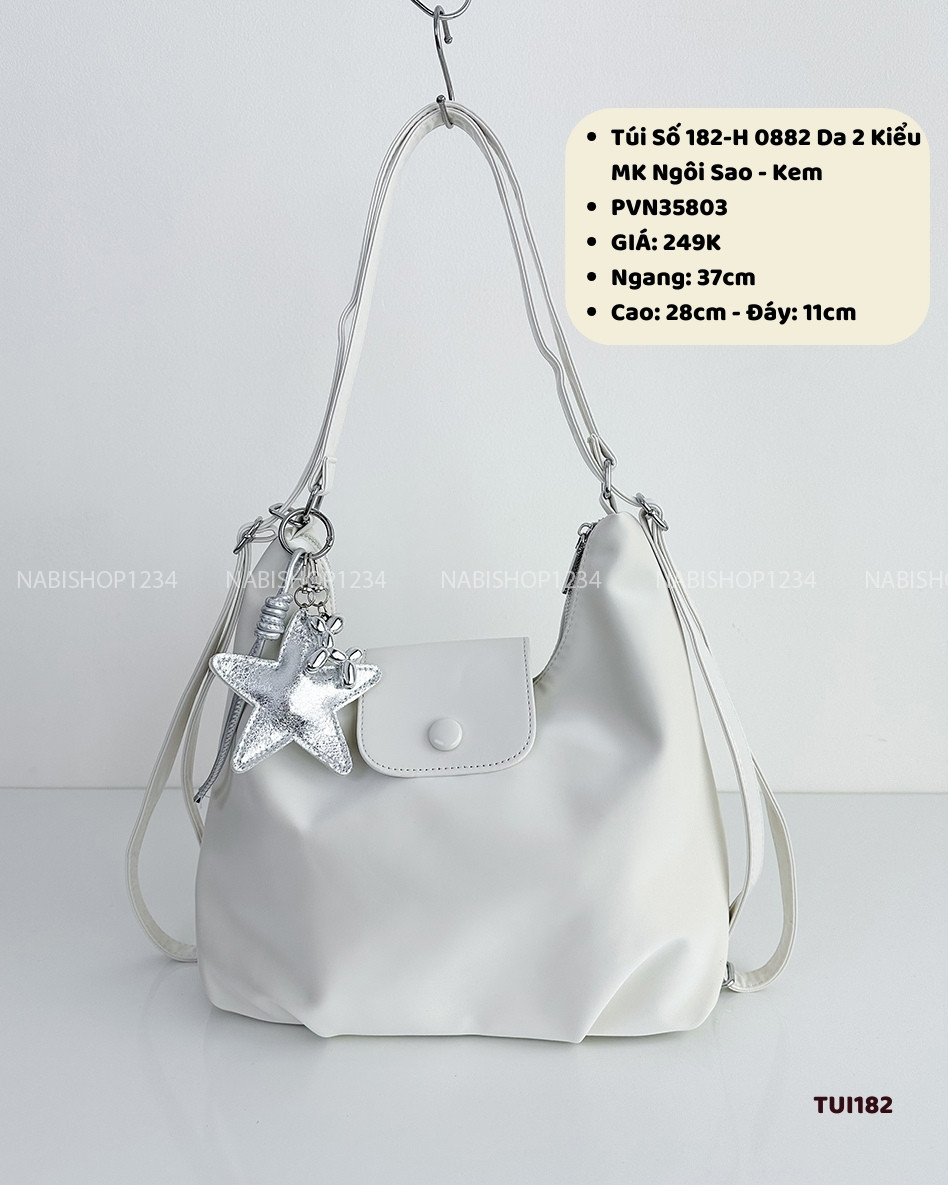 Túi Số 182-H 0882 Da 2 Kiểu + MK Ngôi Sao