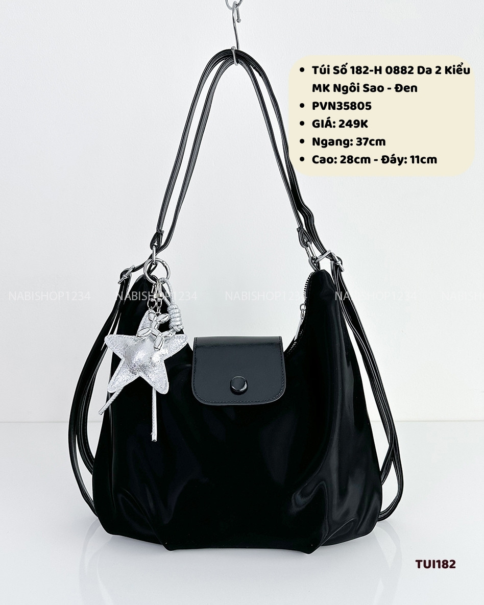 Túi Số 182-H 0882 Da 2 Kiểu + MK Ngôi Sao