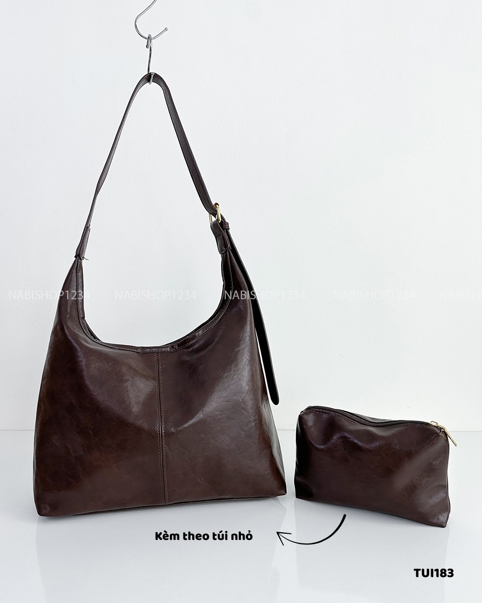 Túi Số 183-H 3031 Đeo Vai Da Trơn + Ví
