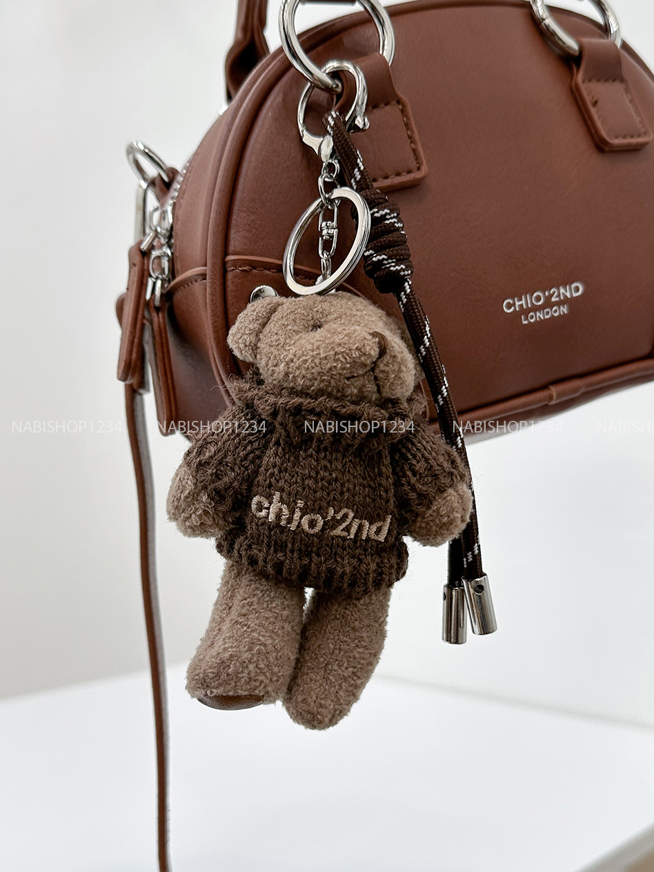 Túi Số 187-H Đeo Chéo Chio Đinh + MK Gấu