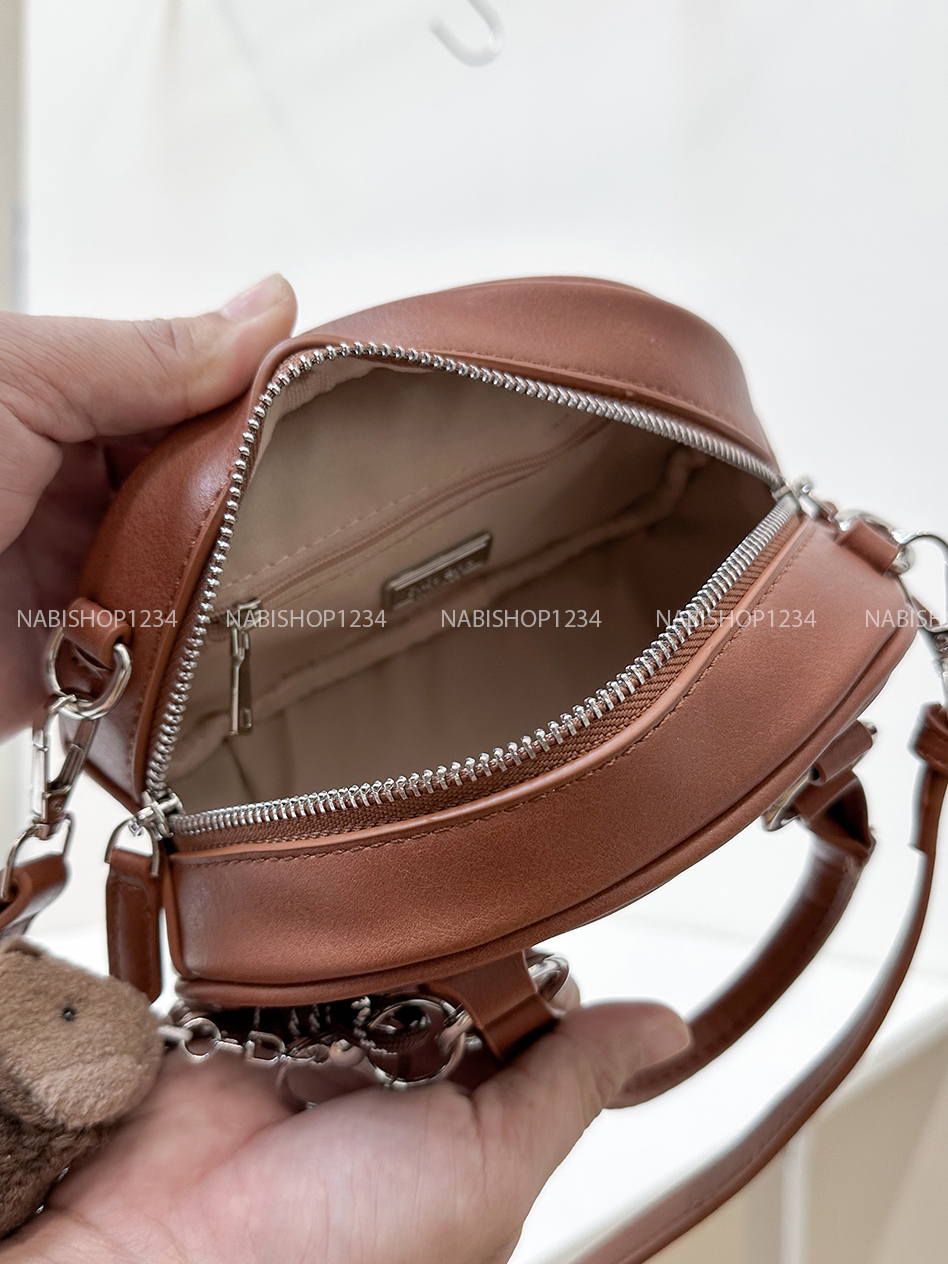 Túi Số 187-H Đeo Chéo Chio Đinh + MK Gấu