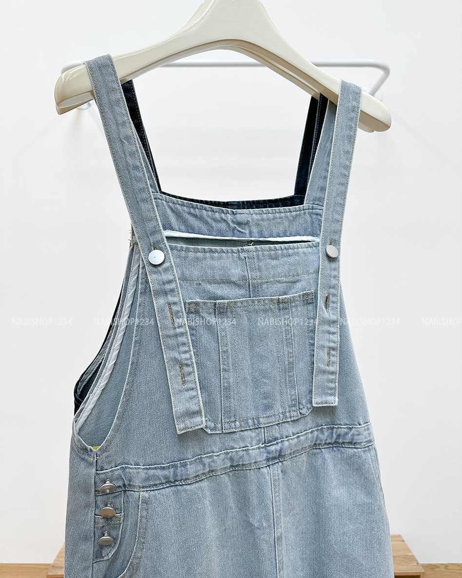 Yếm Số 47-D 7729 Váy Jean Viền Chỉ