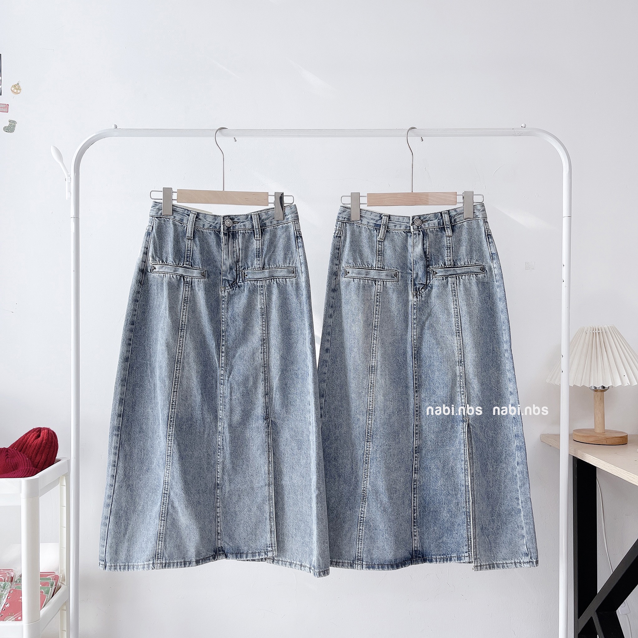 Mua Chân Váy Jeans Dáng Dài Cạp Cao Xẻ Tà Chân Váy Nữ Kaki Bò Phong Cách  Ulzzang V03  Yeep