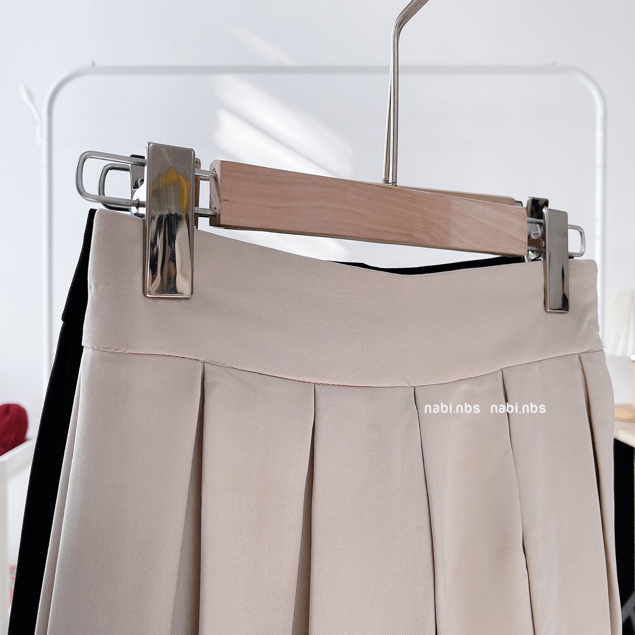 2 màu) Chân váy xòe dạ tweed xếp ly bản to | My Way Fashion || Thời trang  thiết kế cao cấp