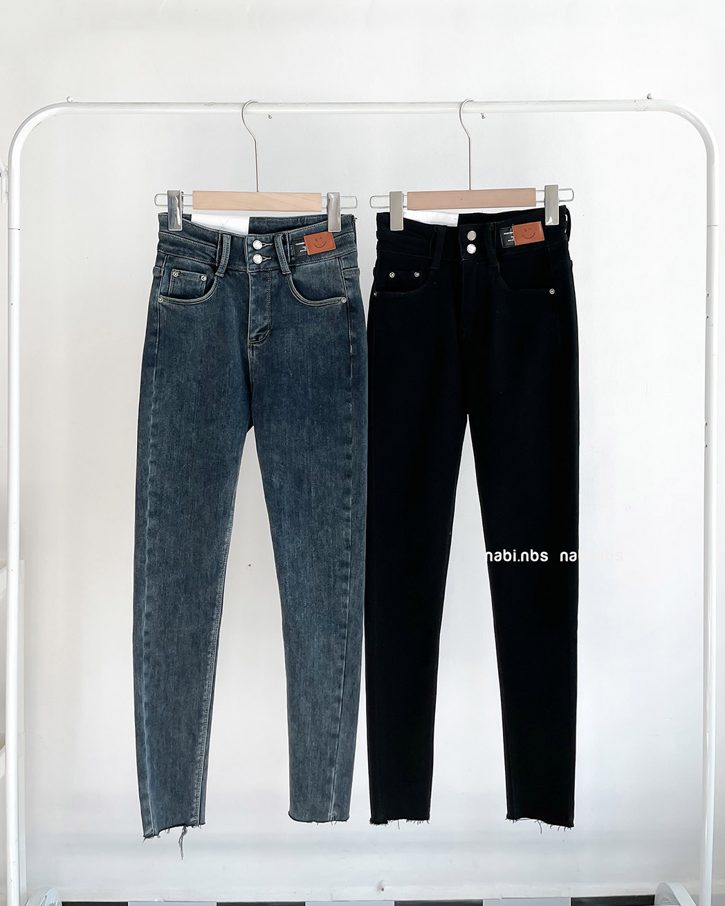 (SC99K) 1105 Quần Jean Ôm Sticker Mặt Cười
