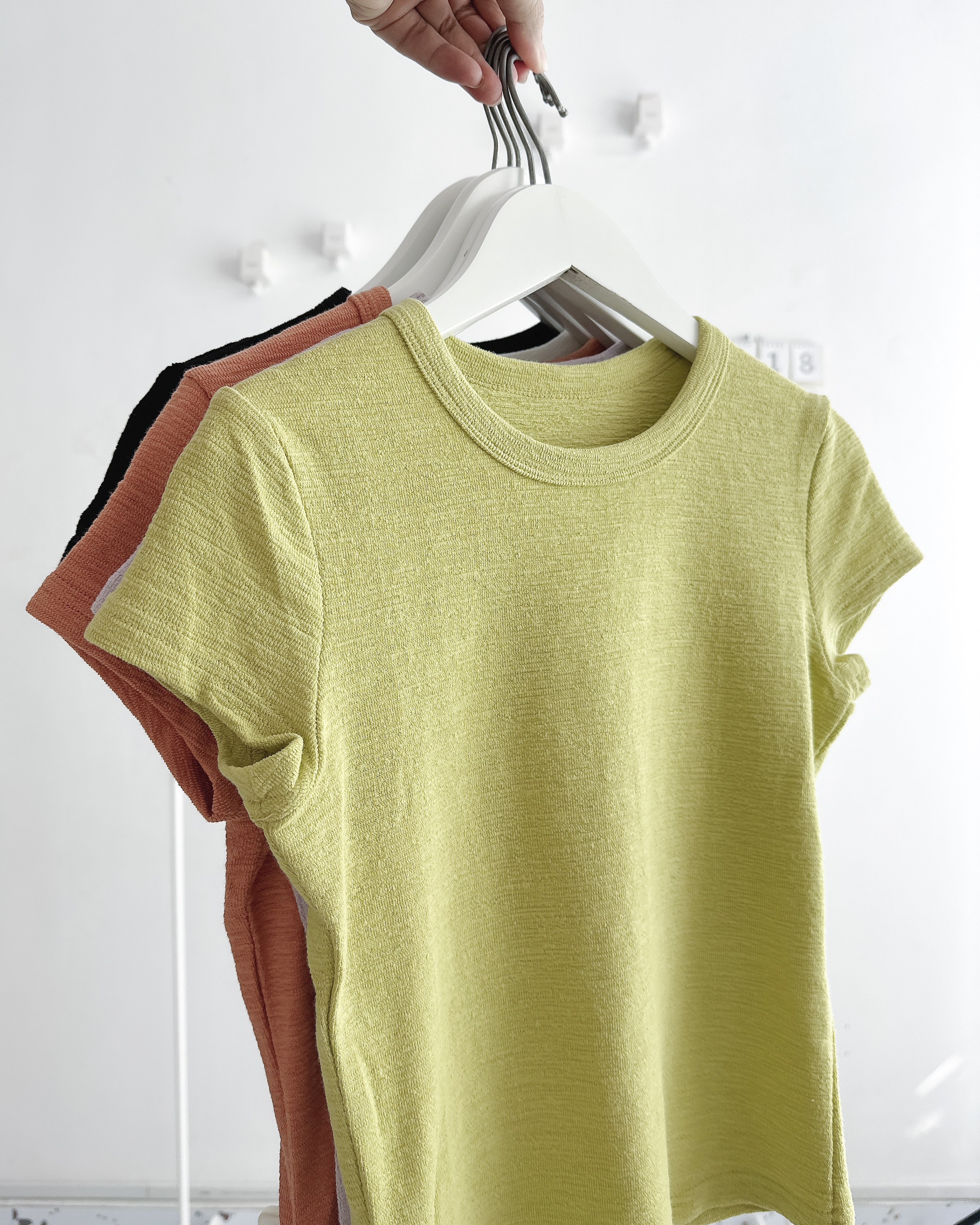 (SC99K) Áo Croptop Số 118-B 8682 Trơn Tay Hến