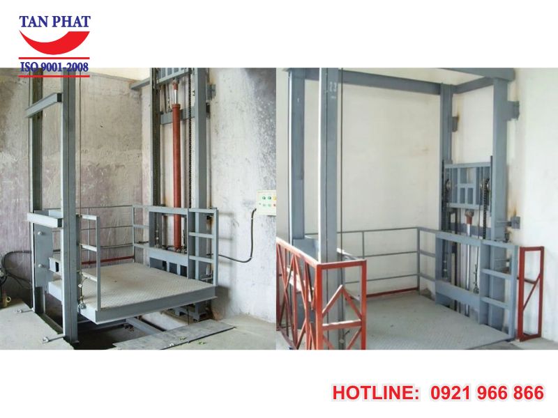 Thang nâng hàng 4 trụ với tải trọng lên đến 3 tấn