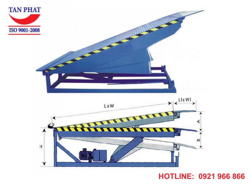 bản vẽ sàn nâng hạ thủy lực 10 tấn 