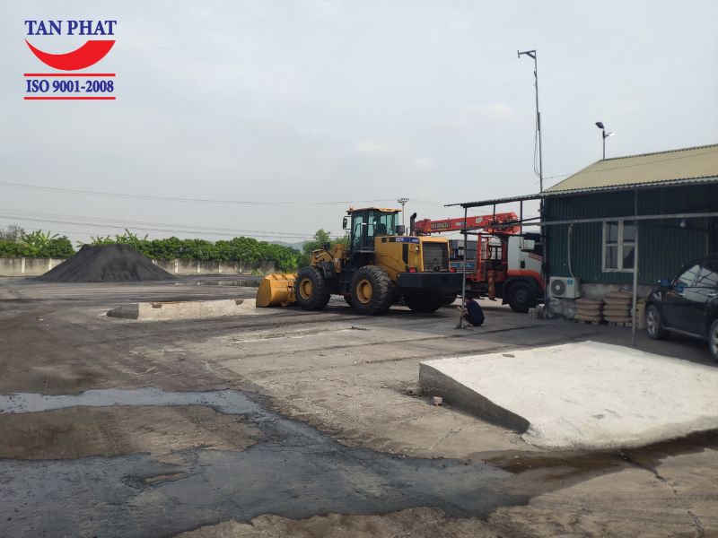 Móng cân được hoàn thiện xây dựng, sẵn sàng lắp đặt bàn cân và hệ thống thiết bị cân