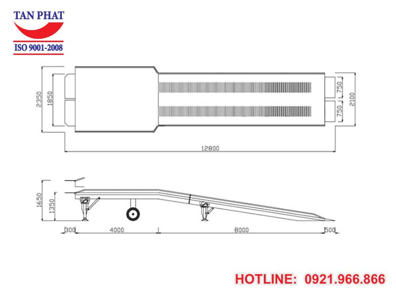 Bản vẽ thiết kế cầu dẫn xe nâng