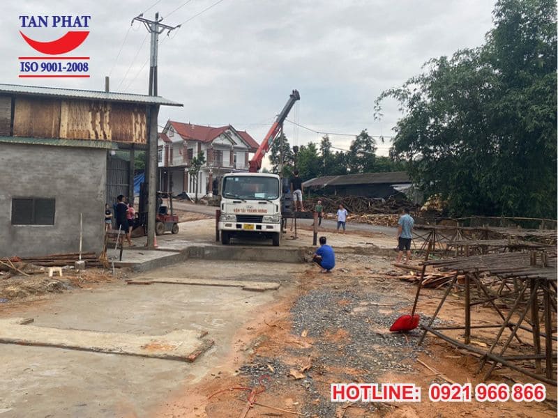 Móng cân đã được hoàn thiện xây dựng