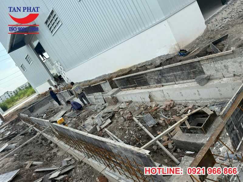 Hình ảnh thực tế quá trình thi công móng trạm cân điện tử 80 tấn