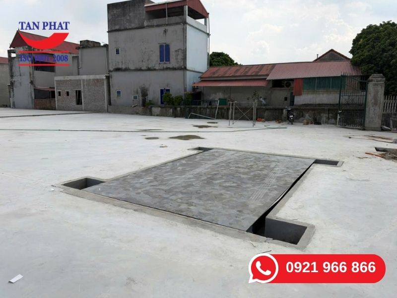 Cân ô tô dạng chìm 30 Tấn được sản xuất lắp đặt bởi Tân Phát