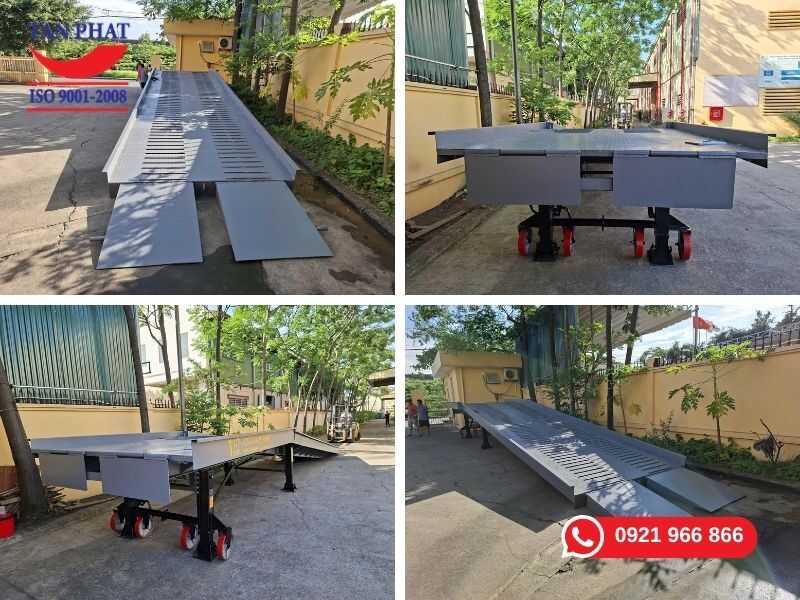Cầu dẫn xe nâng lên container 8 tấn dài 11m