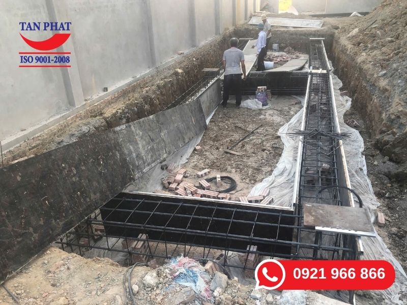 Móng cân ô tô được thi công bằng bản vẽ của Tân Phát