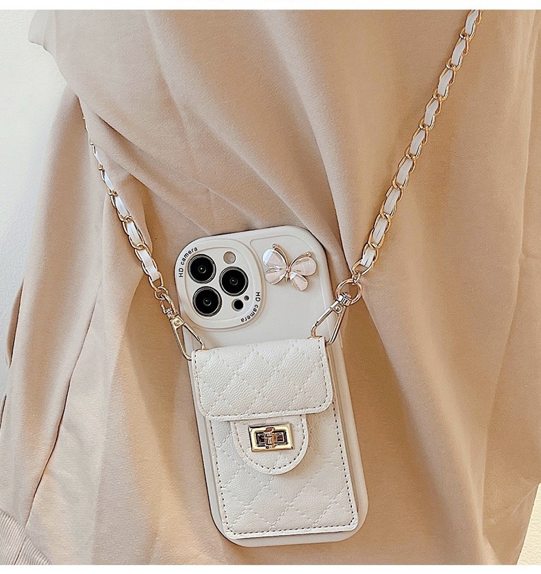 Ốp Lưng IP Ví Da Có Dây Đeo Chéo Dành Cho IP 7 8 Plus X Xs Max 11 12 13 14 Promax