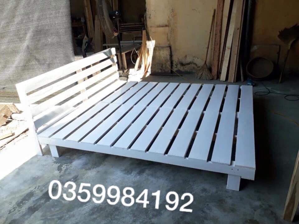 GIƯỜNG NGỦ PALET CHÂN 25CM